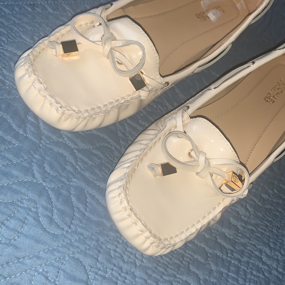 Michael Kors patent leather driving loafers moc toe bow size 7 - Picture 2 of 12